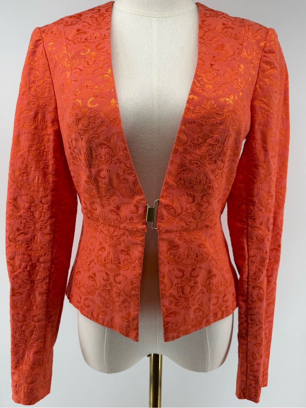 Y2K Venus Brocade Jacquard Old Money Peplum Blazer